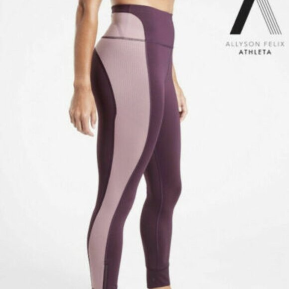 Athleta | Legend X Allyson Felix Colorblock Mesh Ankle Zip Tights Leggings 3x - Picture 1 of 12